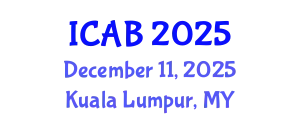 International Conference on Agriculture and Biotechnology (ICAB) December 11, 2025 - Kuala Lumpur, Malaysia