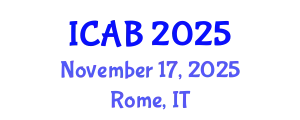 International Conference on Agriculture and Biotechnology (ICAB) November 17, 2025 - Rome, Italy