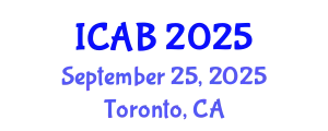 International Conference on Agriculture and Biotechnology (ICAB) September 25, 2025 - Toronto, Canada