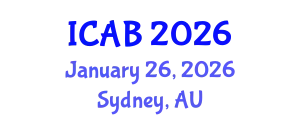 International Conference on Agriculture and Biotechnology (ICAB) January 26, 2026 - Sydney, Australia