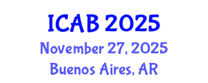International Conference on Agriculture and Biotechnology (ICAB) November 27, 2025 - Buenos Aires, Argentina