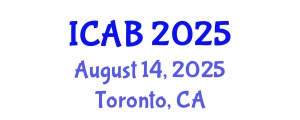 International Conference on Agriculture and Biotechnology (ICAB) August 14, 2025 - Toronto, Canada