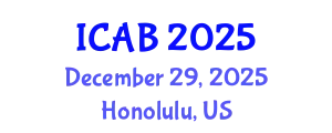 International Conference on Agriculture and Biotechnology (ICAB) December 29, 2025 - Honolulu, United States