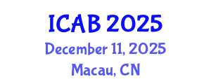 International Conference on Agriculture and Biotechnology (ICAB) December 11, 2025 - Macau, China