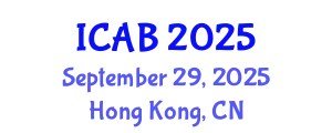 International Conference on Agriculture and Biotechnology (ICAB) September 29, 2025 - Hong Kong, China