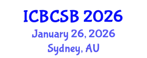 International Conference on Bioinformatics and Computational Systems Biology (ICBCSB) January 26, 2026 - Sydney, Australia