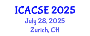 International Conference on Architectural, Civil and Structural Engineering (ICACSE) July 28, 2025 - Zurich, Switzerland