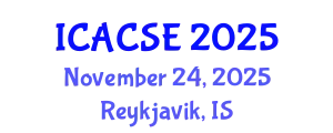 International Conference on Architectural, Civil and Structural Engineering (ICACSE) November 24, 2025 - Reykjavik, Iceland