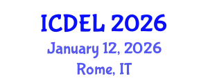 International Conference on Distance Education and Learning (ICDEL) January 12, 2026 - Rome, Italy