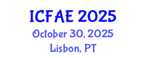 International Conference on Food and Agricultural Engineering (ICFAE) October 30, 2025 - Lisbon, Portugal