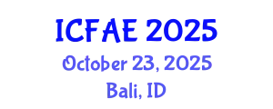 International Conference on Food and Agricultural Engineering (ICFAE) October 23, 2025 - Bali, Indonesia