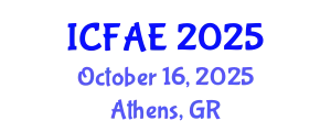International Conference on Food and Agricultural Engineering (ICFAE) October 16, 2025 - Athens, Greece