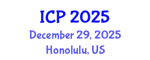 International Conference on Psychology (ICP) December 29, 2025 - Honolulu, United States