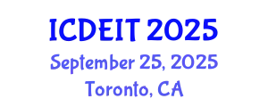 International Conference on Distance Education and Instructional Technology (ICDEIT) September 25, 2025 - Toronto, Canada