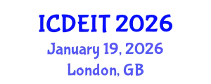 International Conference on Distance Education and Instructional Technology (ICDEIT) January 19, 2026 - London, United Kingdom