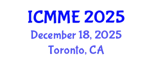International Conference on Metallurgical and Materials Engineering (ICMME) December 18, 2025 - Toronto, Canada