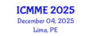International Conference on Metallurgical and Materials Engineering (ICMME) December 04, 2025 - Lima, Peru