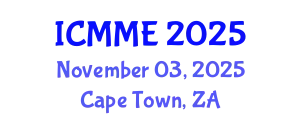 International Conference on Metallurgical and Materials Engineering (ICMME) November 03, 2025 - Cape Town, South Africa