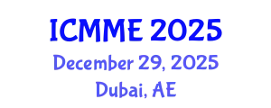 International Conference on Metallurgical and Materials Engineering (ICMME) December 29, 2025 - Dubai, United Arab Emirates
