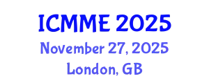 International Conference on Metallurgical and Materials Engineering (ICMME) November 27, 2025 - London, United Kingdom