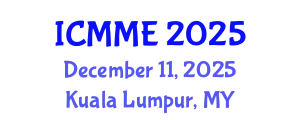 International Conference on Metallurgical and Materials Engineering (ICMME) December 11, 2025 - Kuala Lumpur, Malaysia