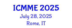 International Conference on Metallurgical and Materials Engineering (ICMME) July 28, 2025 - Rome, Italy