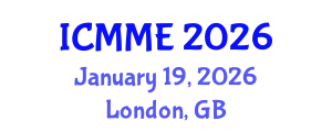 International Conference on Metallurgical and Materials Engineering (ICMME) January 19, 2026 - London, United Kingdom
