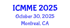 International Conference on Metallurgical and Materials Engineering (ICMME) October 30, 2025 - Montreal, Canada