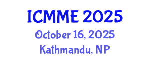 International Conference on Metallurgical and Materials Engineering (ICMME) October 16, 2025 - Kathmandu, Nepal