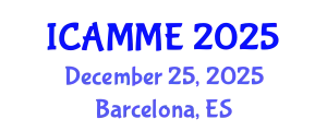 International Conference on Automotive, Mechanical and Materials Engineering (ICAMME) December 25, 2025 - Barcelona, Spain