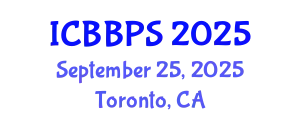 International Conference on Bioscience, Biochemistry and Pharmaceutical Sciences (ICBBPS) September 25, 2025 - Toronto, Canada