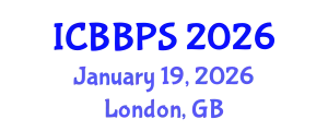 International Conference on Bioscience, Biochemistry and Pharmaceutical Sciences (ICBBPS) January 19, 2026 - London, United Kingdom