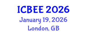 International Conference on Biotechnology and Environment Engineering (ICBEE) January 19, 2026 - London, United Kingdom