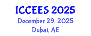 International Conference on Chemical, Ecological and Environmental Sciences (ICCEES) December 29, 2025 - Dubai, United Arab Emirates