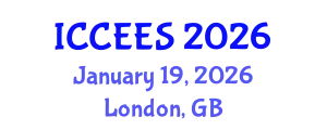 International Conference on Chemical, Ecological and Environmental Sciences (ICCEES) January 19, 2026 - London, United Kingdom
