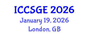 International Conference on Civil, Structural and Geoenvironmental Engineering (ICCSGE) January 19, 2026 - London, United Kingdom