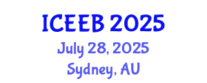International Conference on Ecology and Environmental Biology (ICEEB) July 28, 2025 - Sydney, Australia