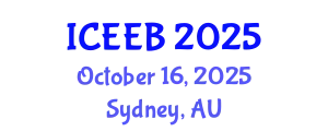 International Conference on Ecology and Environmental Biology (ICEEB) October 16, 2025 - Sydney, Australia
