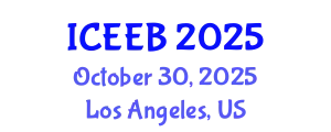 International Conference on Ecology and Environmental Biology (ICEEB) October 30, 2025 - Los Angeles, United States