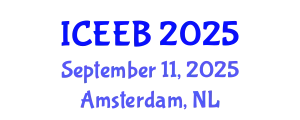 International Conference on Ecology and Environmental Biology (ICEEB) September 11, 2025 - Amsterdam, Netherlands