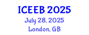 International Conference on Ecology and Environmental Biology (ICEEB) July 28, 2025 - London, United Kingdom