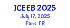 International Conference on Ecology and Environmental Biology (ICEEB) July 17, 2025 - Paris, France