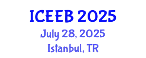 International Conference on Ecology and Environmental Biology (ICEEB) July 28, 2025 - Istanbul, Turkey