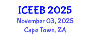 International Conference on Ecology and Environmental Biology (ICEEB) November 03, 2025 - Cape Town, South Africa