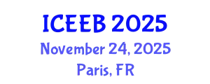 International Conference on Ecology and Environmental Biology (ICEEB) November 24, 2025 - Paris, France