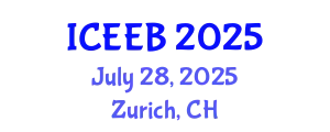International Conference on Ecology and Environmental Biology (ICEEB) July 28, 2025 - Zurich, Switzerland