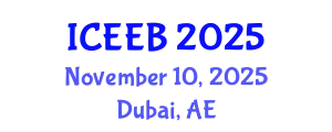 International Conference on Ecology and Environmental Biology (ICEEB) November 10, 2025 - Dubai, United Arab Emirates