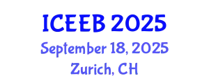 International Conference on Ecology and Environmental Biology (ICEEB) September 18, 2025 - Zurich, Switzerland