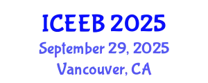 International Conference on Ecology and Environmental Biology (ICEEB) September 29, 2025 - Vancouver, Canada