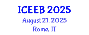 International Conference on Ecology and Environmental Biology (ICEEB) August 21, 2025 - Rome, Italy